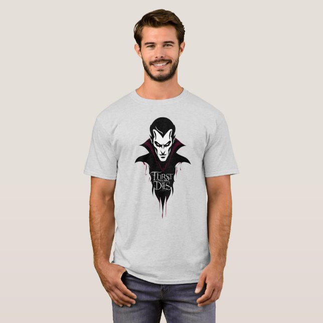 Camiseta Sede Nunca Morre Arte Vampira (Frente Completa)