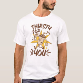Camiseta Sede por Você Piada Romântica Retrô Engraçada