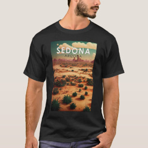 Camiseta Sedona Arizona Arte de Viagem Retro Vintage