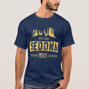 Camiseta Sedona Arizona Caminhando Presente no País Red Ro