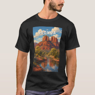 Camiseta Sedona Arizona Ilustração Viagem Arte Vintage