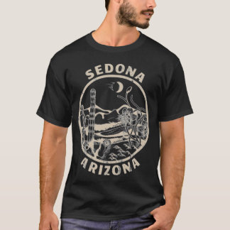 Camiseta Sedona Arizona Linocut Envelhecida Desert