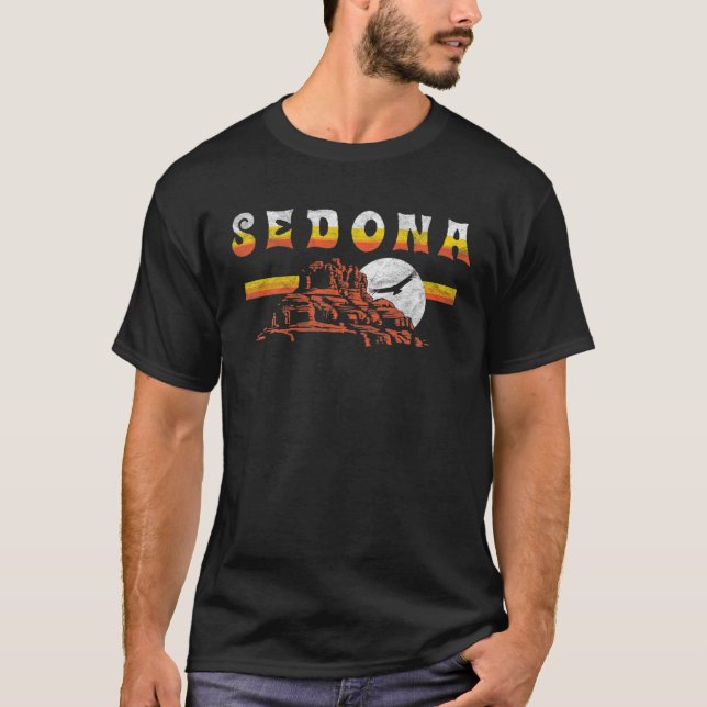 Camiseta Sedona Arizona Vintage Desviou Bell Rock Caminhand (Frente)