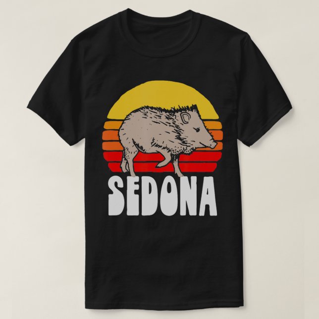Camiseta Sedona Javelina Vintage Retro 80s Funn (Frente do Design)