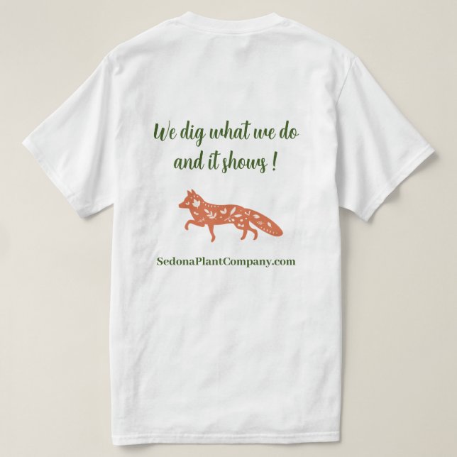Camiseta Sedona Plant Company Fox T-shirt (Verso do Design)