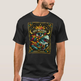 Camiseta SEE BEYOND — Visionary Eye Cosmic Art T-Shirt