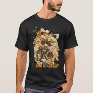 Camiseta See Life In Colour Watercolour Pomeranian Dog Bri