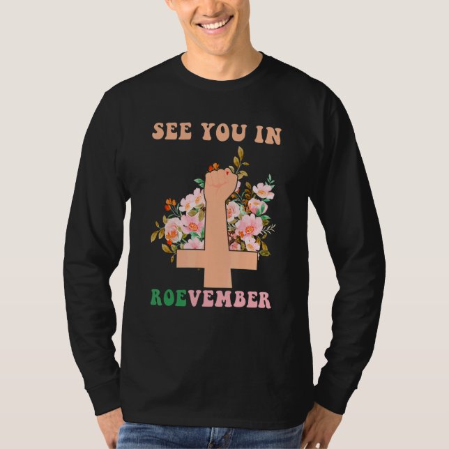Camiseta See You In Roevember Groovy Feminism (Frente)