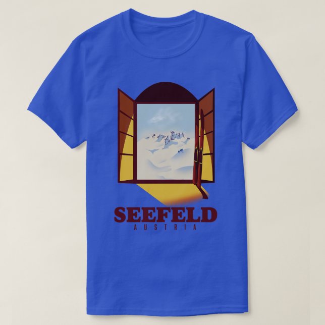 Camiseta Seefeld Austria Ski poster (Frente do Design)