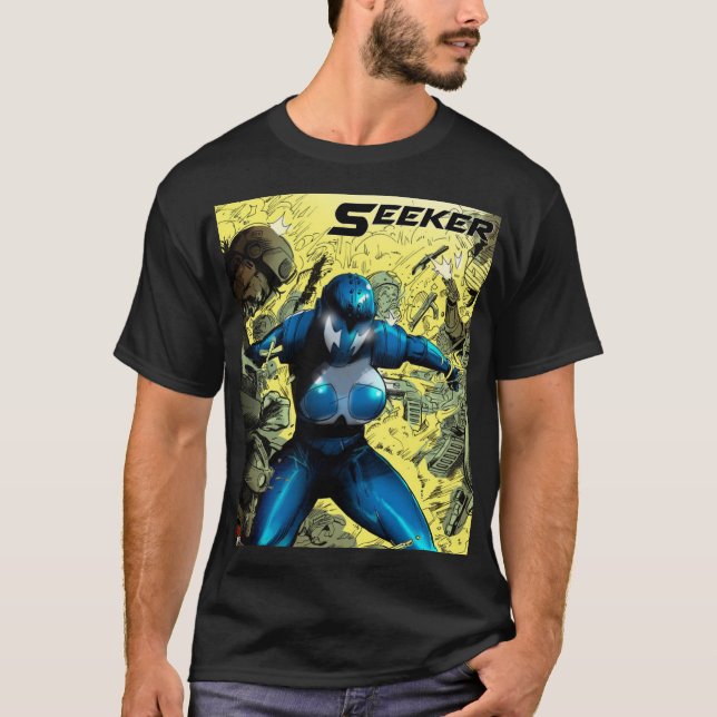 Camiseta Seeker V2 - t-shirt clássica preta (Frente)