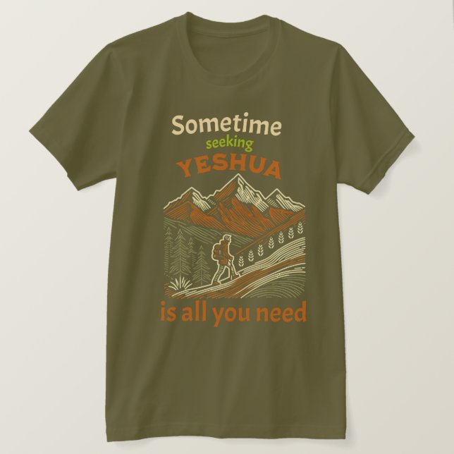 Camiseta "Seeking Yeshua" T-Shirt (Frente do Design)