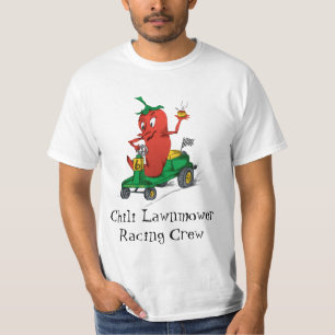 Camiseta Segadeira verde e amarela do Lawnmower do pimentã