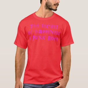 Camiseta segredo da felicidade é punk rock