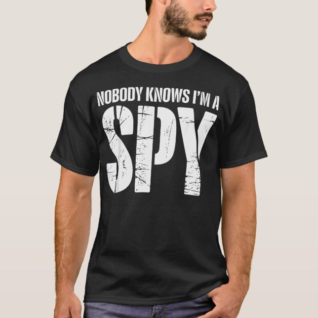 Camiseta Segredo Divertido de Espião (Frente)