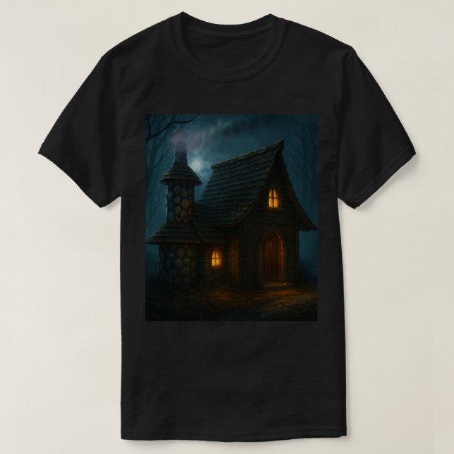 Camiseta Segredos da Casa das Bruxas na Floresta (Frente do Design)