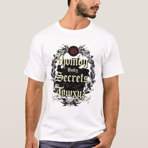 Camiseta Segredos góticos - Design de tipografia vitoriana