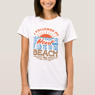 Camiseta Segui meu coração e me levou à praia