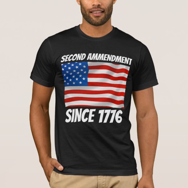 CAMISETA SEGUNDA ALTERAÇÃO DO SEGUNDO 1776 PATRIOT T-SHIRTS (Frente)