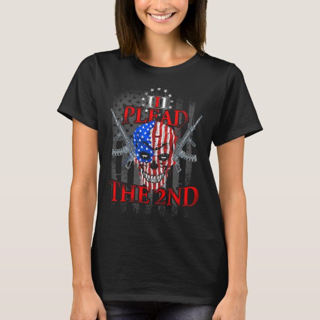 Camiseta Segunda Emenda Eu Invoco a 2ª Trump Presente de Ar (Frente)