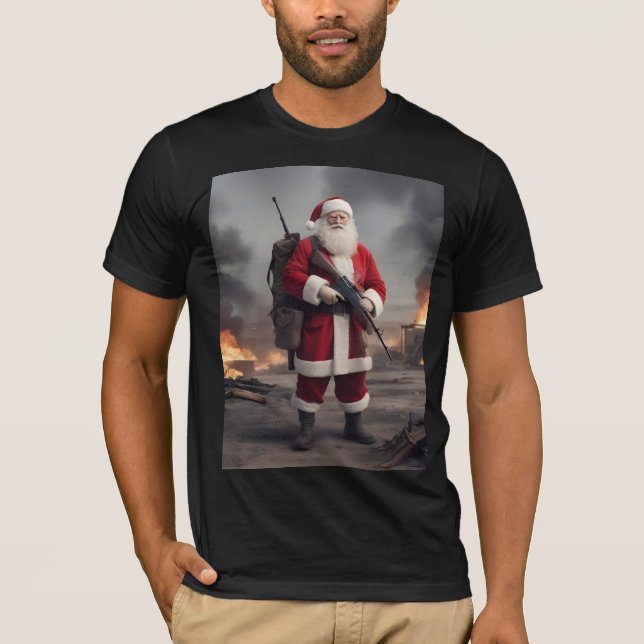 Camiseta Segunda Emenda Papais noeis Engraçado Natal (Frente)