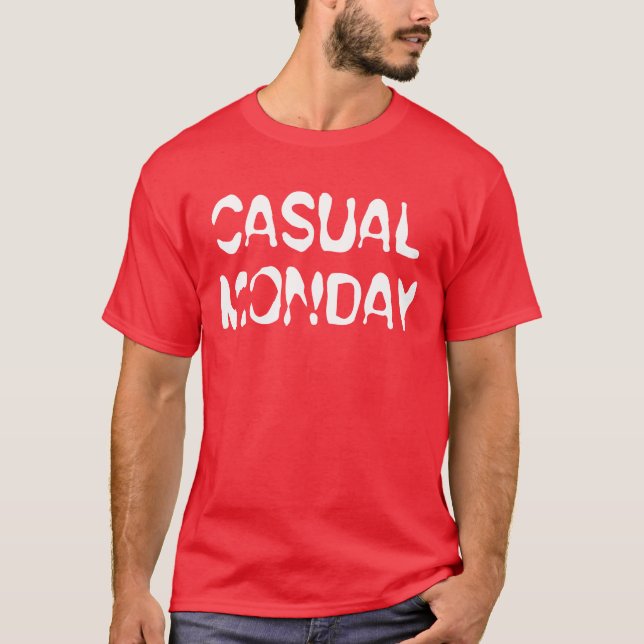 Camiseta Segunda-feira casual (Frente)