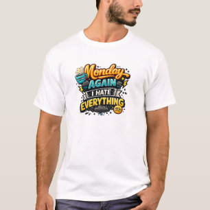 Camiseta Segunda-feira de Novo Odeio Tudo