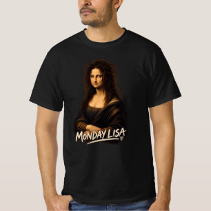 Camiseta Segunda-feira Lisa Arte Divertida do Renascimento