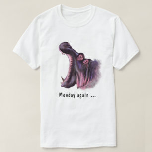 Camiseta Segunda-Feira Mais Uma Vez, Gritando Hippo, Divers