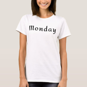 Camiseta "Segunda-feira" Tanque Superior