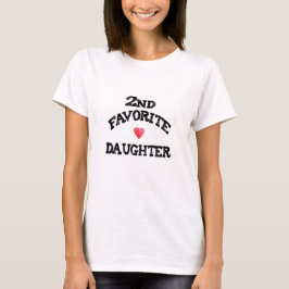 Camiseta SEGUNDA FILHA FAVORITA melhor 2ª criança irmã engr