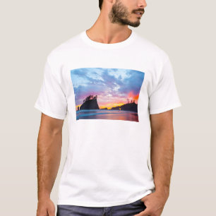 Camiseta Segunda Praia ao pôr do sol, Washington