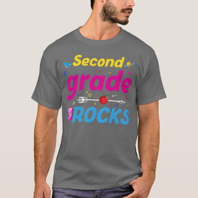 Camiseta Segunda Série Balança Escola de 2ª Série engraçado (Frente)