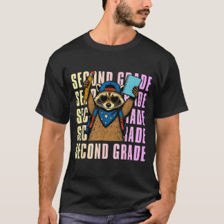 Camiseta Segunda Série Guaxinim Divertido Volta às Aulas 2ª