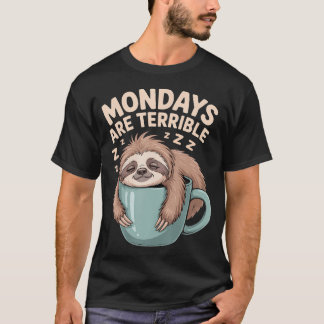 Camiseta Segundas-feiras São Terríveis Humor no Trabalho Ód