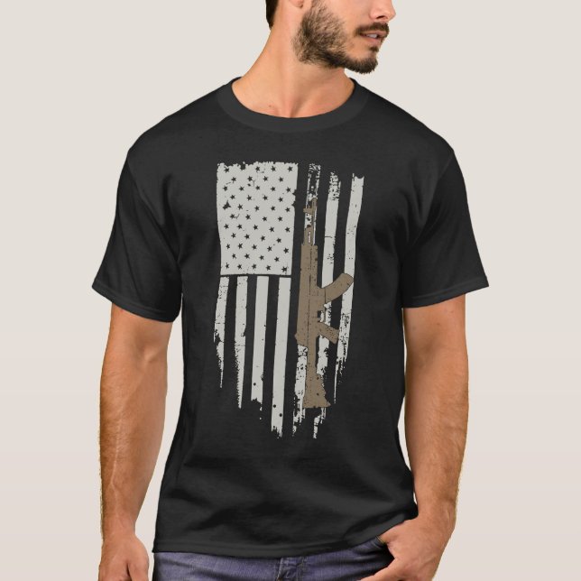 Camiseta segundo Alteração 2A Pro Gun AR15 Homens Mulheres (Frente)