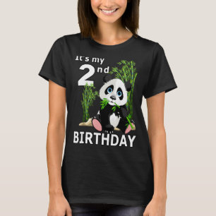Camiseta segundo aniversário 2 Anos De Festa Animal Panda 5