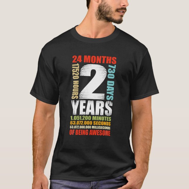 Camiseta segundo aniversário 2 Anos Meninos Meninos Festa D (Frente)
