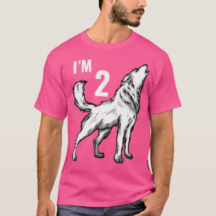 Camiseta segundo aniversário 2 anos Wolf Cub Howling Wolf P
