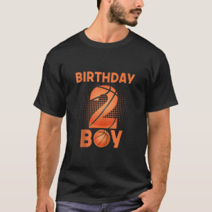 Camiseta segundo aniversário Basquete Esporte 2 Anos Engraç