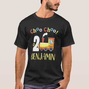 Camiseta Segundo aniversário Benjamin Choo Choo Dois Comboi