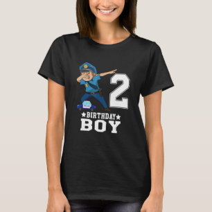 Camiseta segundo aniversário De 2 Anos Que Dava Policial Pa