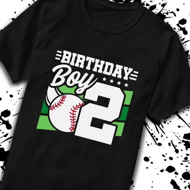 Camiseta Segundo aniversário de Beisebol Birthday, 2 anos (Criador carregado)