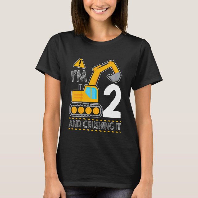 Camiseta Segundo aniversário de Caminhão de Construção de C (Frente)