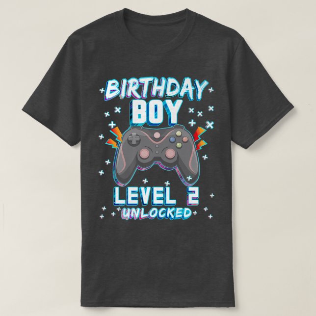 Camiseta Segundo aniversário de jogos de vídeo Gamer Boys N (Frente do Design)
