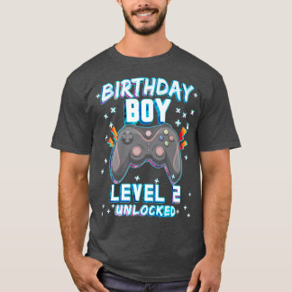 Camiseta Segundo aniversário de jogos de vídeo Gamer Boys N