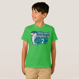 Camiseta Segundo aniversário do garoto Este golfinho Legal 
