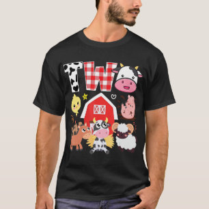 Camiseta segundo aniversário Dois Anos De Idade Fazenda Tem