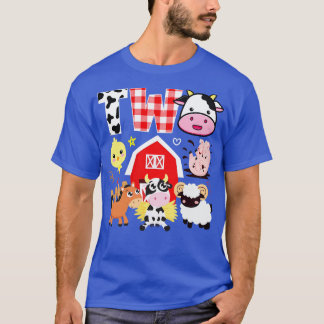 Camiseta segundo aniversário Dois Anos De Idade Fazenda Tem