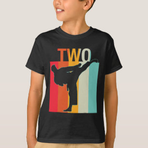 Camiseta segundo aniversário dotado de Karate Retro Taekwon