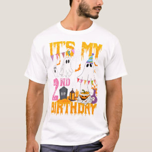 Camiseta segundo aniversário Fantasma Pumpkin Halloween